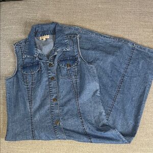 Indulge Light Blue Denim Like Dress with Contrast Stitching